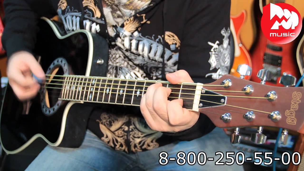 Гитара электроакустическая STAGG A4006 BK