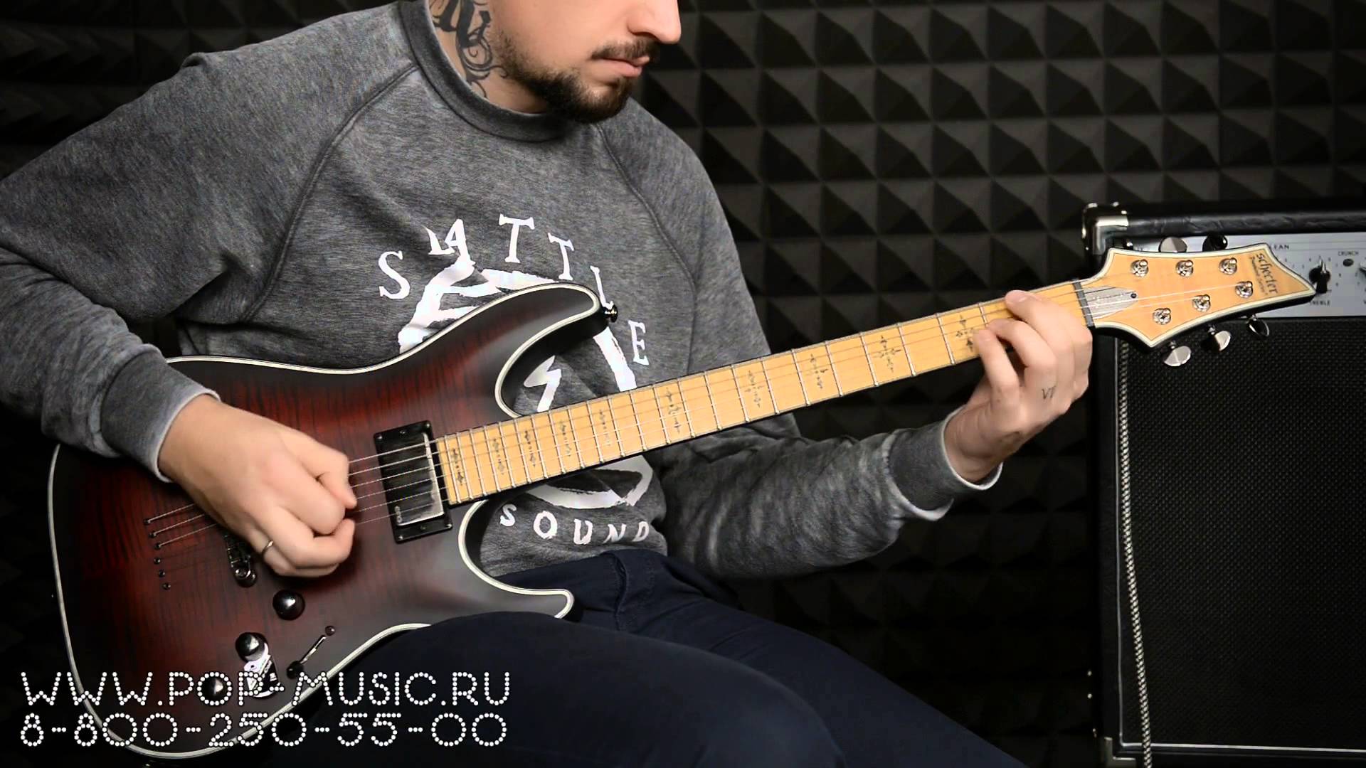 Электрогитара SCHECTER HELLRAISER EXTREME C-1 M обзор характеристик инструмента, демонстрация звучания